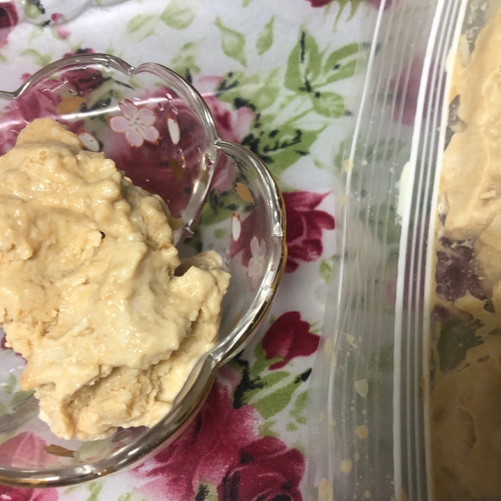 ヘルシー♪黒蜜&蜂蜜きな粉入り♪お豆腐アイス